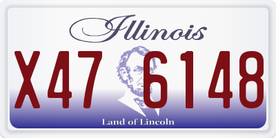 IL license plate X476148