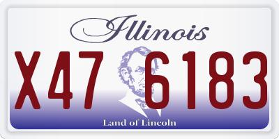 IL license plate X476183