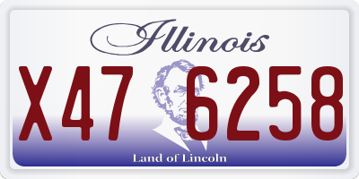 IL license plate X476258