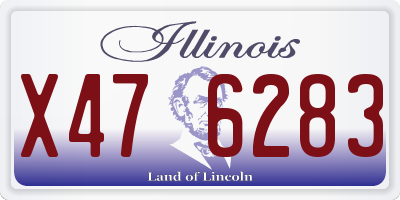 IL license plate X476283