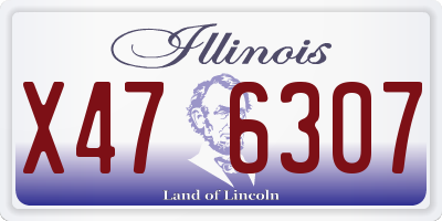 IL license plate X476307
