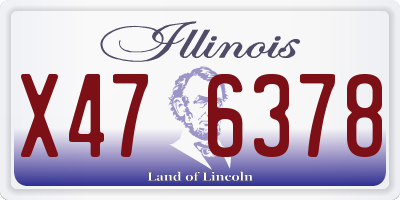 IL license plate X476378