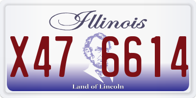 IL license plate X476614