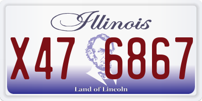 IL license plate X476867