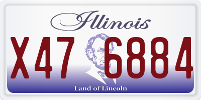 IL license plate X476884