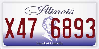 IL license plate X476893