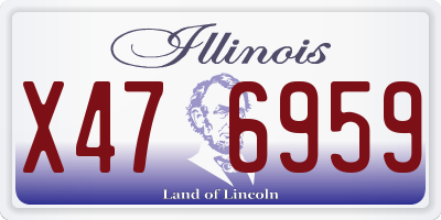 IL license plate X476959