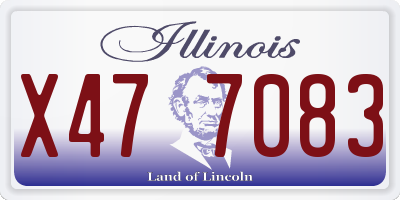IL license plate X477083