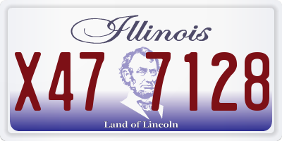 IL license plate X477128