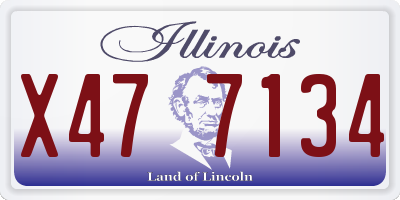 IL license plate X477134