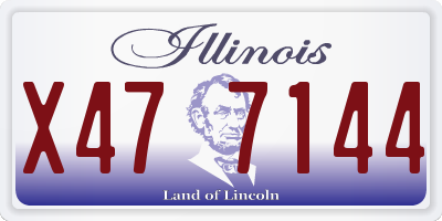 IL license plate X477144