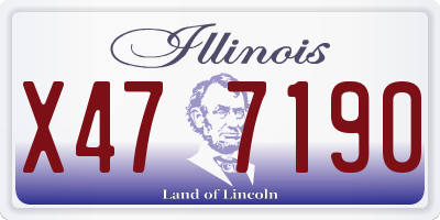 IL license plate X477190