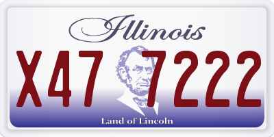 IL license plate X477222