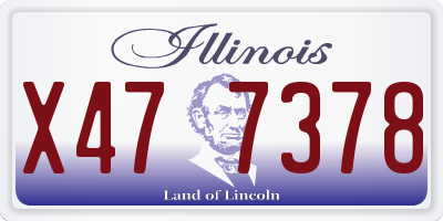 IL license plate X477378