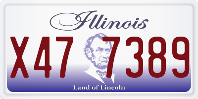 IL license plate X477389