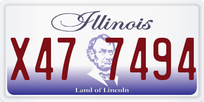 IL license plate X477494