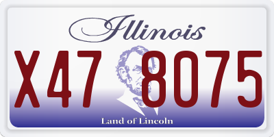 IL license plate X478075