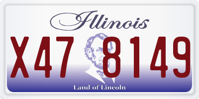 IL license plate X478149
