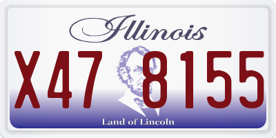 IL license plate X478155