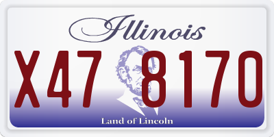 IL license plate X478170