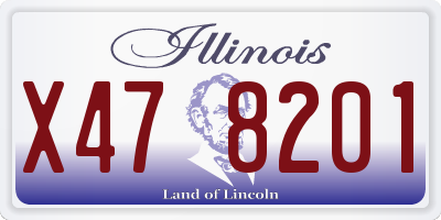 IL license plate X478201