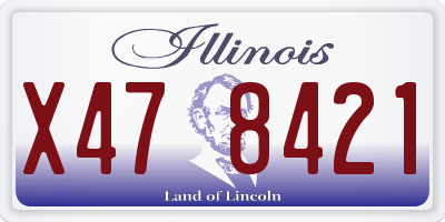 IL license plate X478421