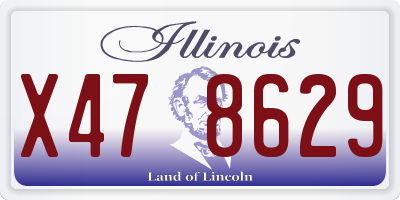 IL license plate X478629
