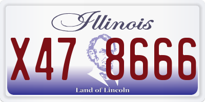 IL license plate X478666