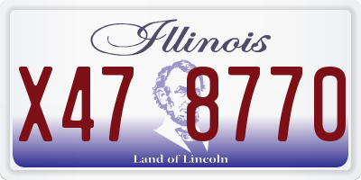 IL license plate X478770