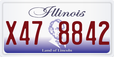 IL license plate X478842