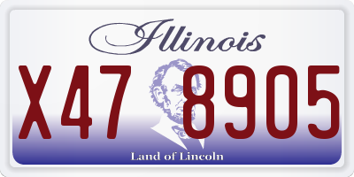IL license plate X478905