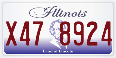 IL license plate X478924