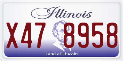 IL license plate X478958