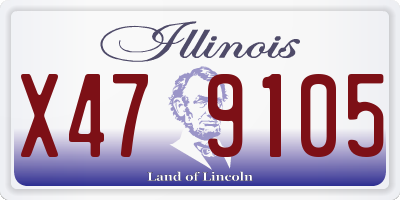 IL license plate X479105