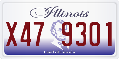 IL license plate X479301