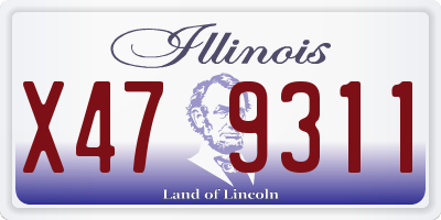 IL license plate X479311