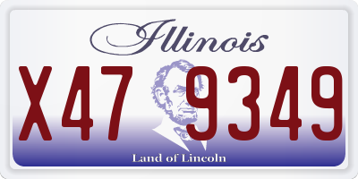IL license plate X479349