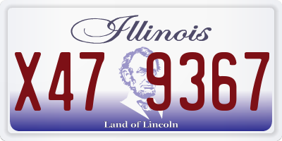 IL license plate X479367