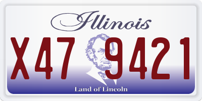 IL license plate X479421