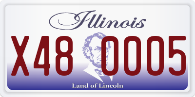 IL license plate X480005