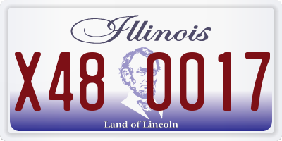 IL license plate X480017