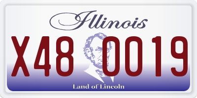 IL license plate X480019