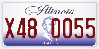 IL license plate X480055