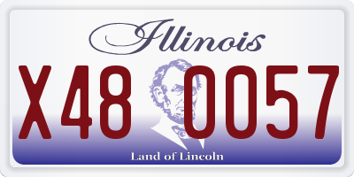 IL license plate X480057