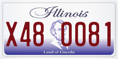 IL license plate X480081