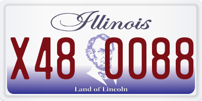 IL license plate X480088