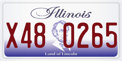 IL license plate X480265