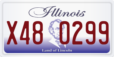 IL license plate X480299