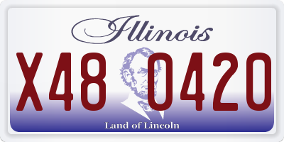 IL license plate X480420