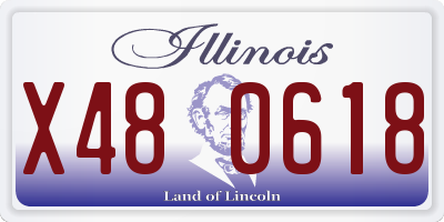 IL license plate X480618